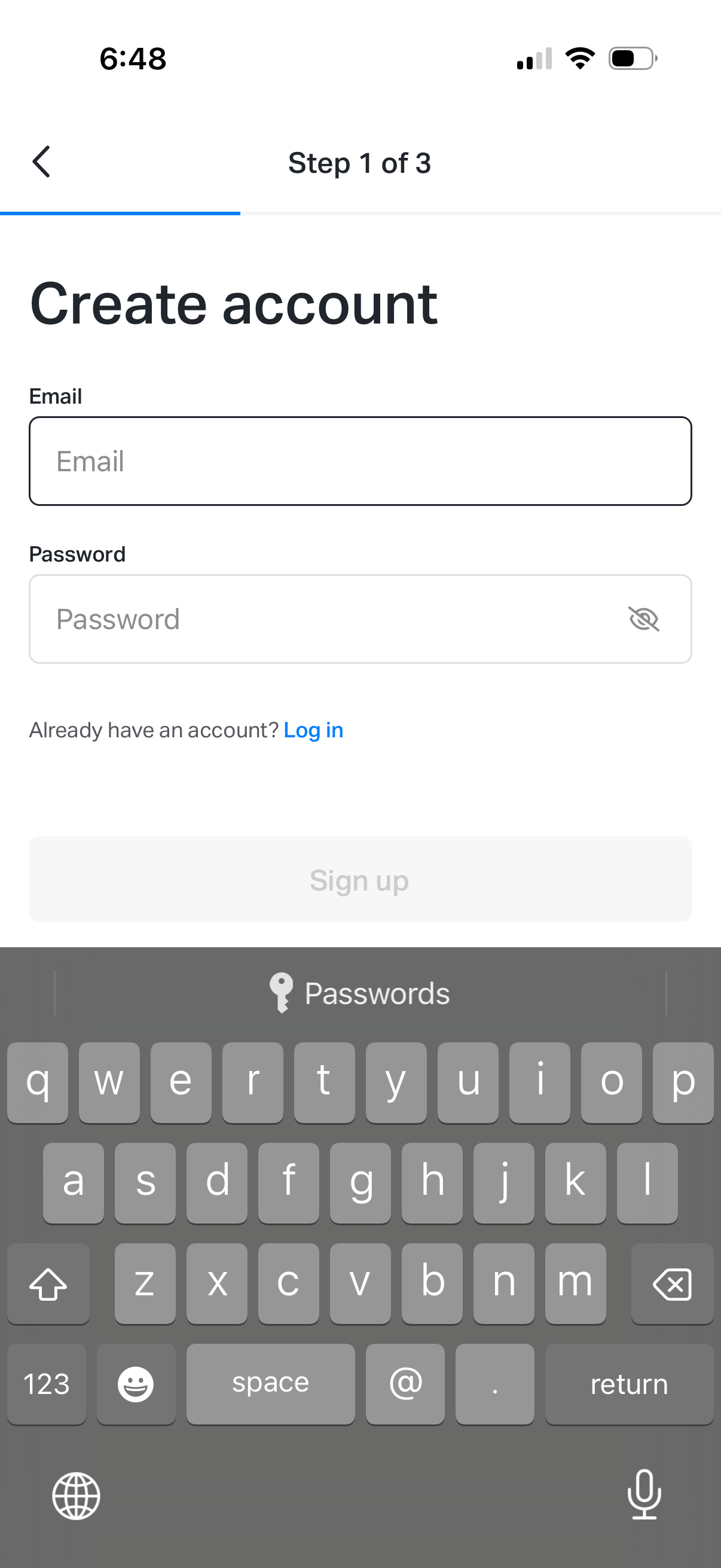 koyfin signup screenshot